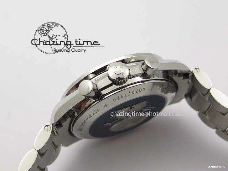 0516 Efficient Speedmaster JHF SS Snoopy Award 45th Anniversary White dial On SS Bracelet 8239